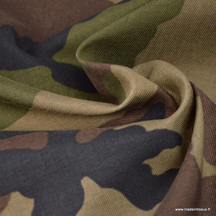 DESTOCKAGE Tissu camouflage armée de terre - natté lourd polyester 10m
