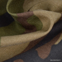 DESTOCKAGE Tissu camouflage armée de terre - natté lourd polyester 10m