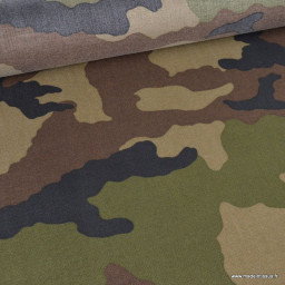DESTOCKAGE Tissu camouflage armée de terre - natté lourd polyester 8m