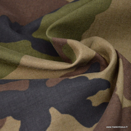 DESTOCKAGE Tissu camouflage armée de terre - natté lourd polyester 8m