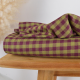 Flanelle douce motif Vichy carreaux - Olive et bordeaux