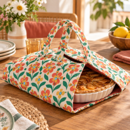 Tissu canva Popreto type bachette motif fleurs vintage - OKEO TEX