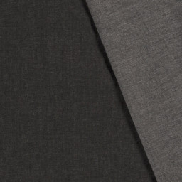 Tissu jean denim Fin et Souple en coton prélavé - Noir