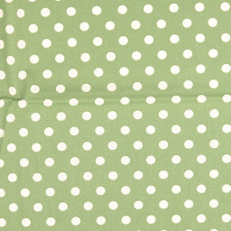 Tissu coton lavé motif Pois - Pomme verte