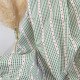 Tissu cretonne coton de Noël Epinette motif carreaux verts et sapins - Okeo tex