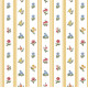 Tissu Borie en coton motif fleurs et rayures fond blanc - OEKO TEX