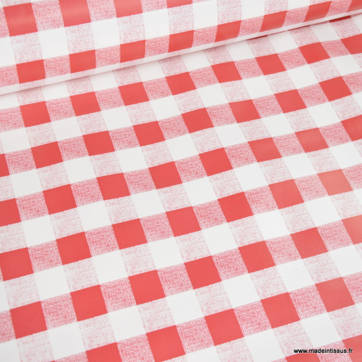 Toile cirée Check à carreaux Vichy - Rouge