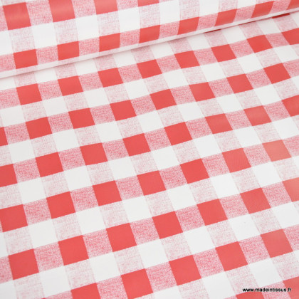 Toile cirée Check à carreaux Vichy - Rouge