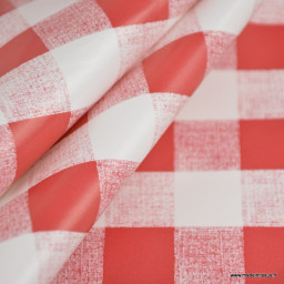 Toile cirée Check à carreaux Vichy - Rouge