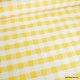 Toile cirée Check à carreaux Vichy - Jaune et blanc