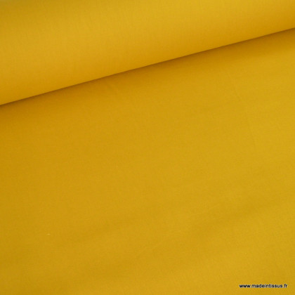 Tissu demi-natté canvas grande largeur 280 cm Téflon coloris moutarde Massala