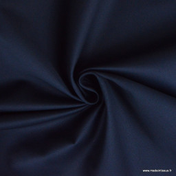 Tissu sergé coton mi-lourd bleu marine foncé - 260gr/m²