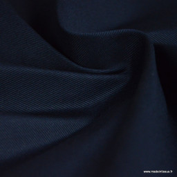 Tissu sergé coton mi-lourd bleu marine foncé - 260gr/m²