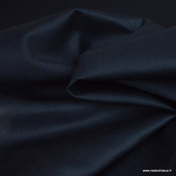 Tissu sergé coton mi-lourd bleu marine foncé - 260gr/m²