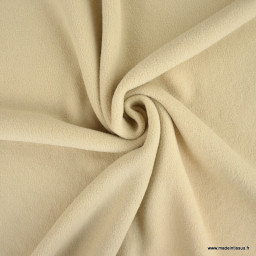 Tissu Teddy bouclette envers polaire - Sable