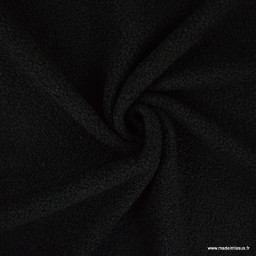 Tissu Teddy bouclette envers polaire - Noir