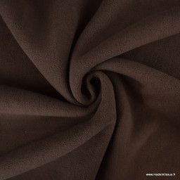 Tissu Teddy bouclette envers polaire - Chocolat