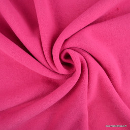 Tissu Teddy bouclette envers polaire - Rose fuchsia