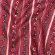 Tissu popeline motifs rayures de fleurs fond bordeaux - OEKO TEX