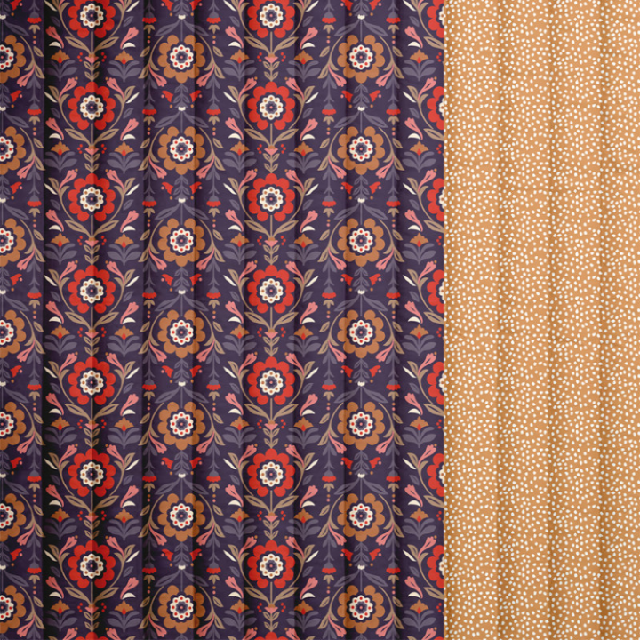 Tissu Matelassé coton Vertical Reine envers Tassi caramel