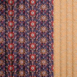 Tissu Matelassé coton Vertical Reine envers Tassi caramel