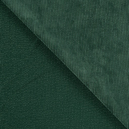 Tissu Velours côtelé washé vert bouteille - oeko tex
