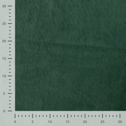 Tissu Velours côtelé washé vert bouteille - oeko tex