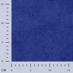 Tissu Velours côtelé washé bleu roi - oeko tex