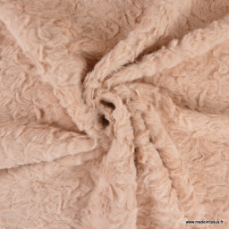 Tissu fausse fourrure Rabbit Brushed – Rose poudré Skin