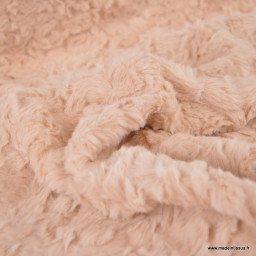 Tissu fausse fourrure Rabbit Brushed – Rose poudré Skin