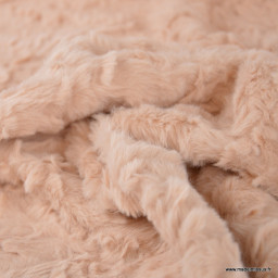Tissu fausse fourrure Rabbit Brushed – Rose poudré Skin