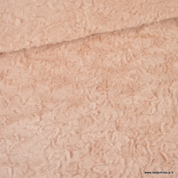 Tissu fausse fourrure Rabbit Brushed – Rose poudré Skin