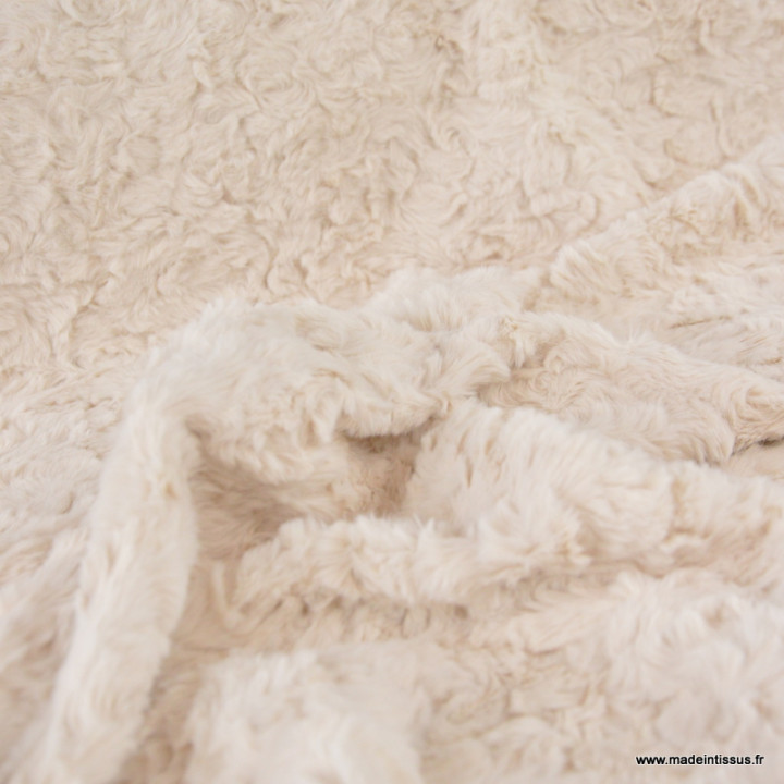 Tissu fausse fourrure Rabbit Brushed – Ecru