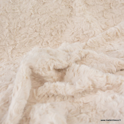 Tissu fausse fourrure Rabbit Brushed – Ecru