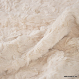Tissu fausse fourrure Rabbit Brushed – Ecru