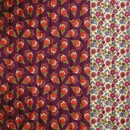 Tissu coton matelassé réversible Clover - Jany