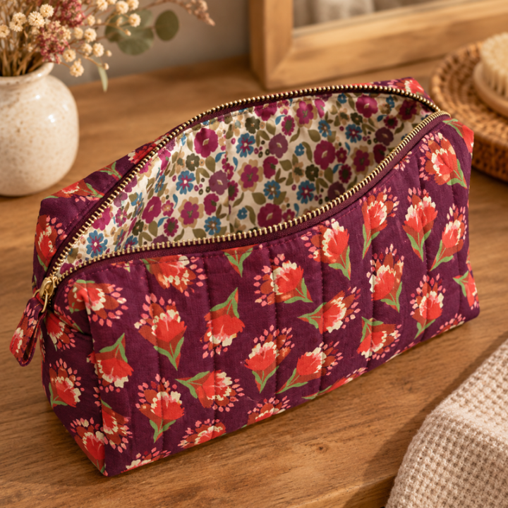 Tissu coton matelassé réversible Clover - Jany