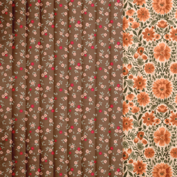 Tissu coton matelassé réversible fleuri Hampi - Nadie