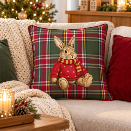 Panneau carré Archie - motif lapin