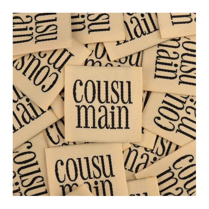 Étiquette tissée à coudre "Cousu Main"