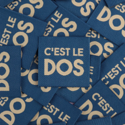 Étiquette tissée à coudre «C'est le Dos»