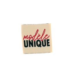 Étiquette tissée à coudre «Modèle Unique»