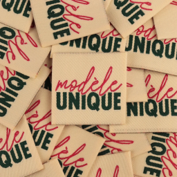 Étiquette tissée à coudre «Modèle Unique»