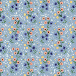 Tissu coton Rifle Paper Co. Poppy bleu fleuri – Home Sweet Home