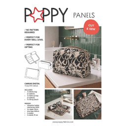 Panneau à coudre : trousse de toilette, pochette et pochette à maquillage Léopard