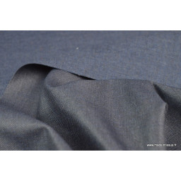 Tissu gabardine polyester viscose enduite étanche jean.