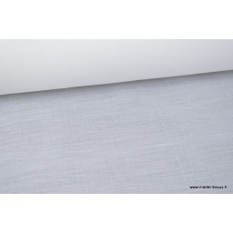 Voile organdi 100% coton blanc optique 155cm 55g/m²