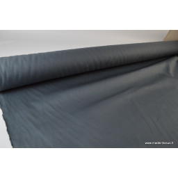 Tissu Sergé lourd coton gris anthracite 300gr/m² pour vêtement de travail