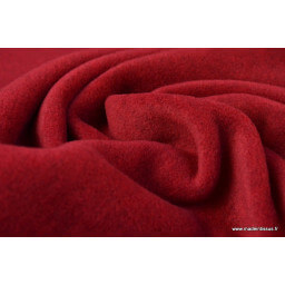 Tissu Polaire Made in France haut de gamme ROUGE HERMES .x1m