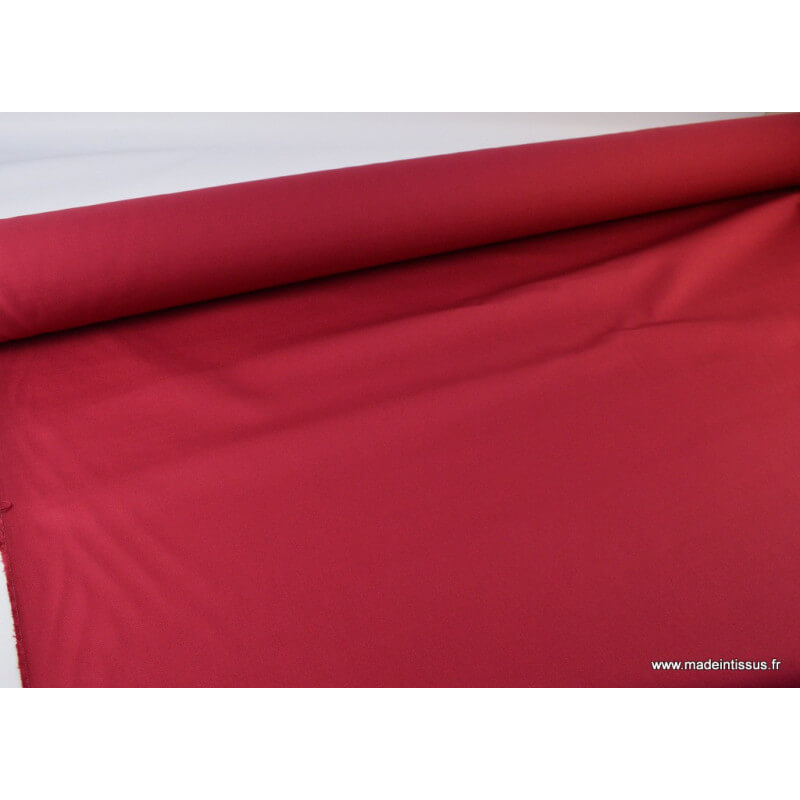 Tissu sergé coton lourd rouge résistant pour confection de sacs et